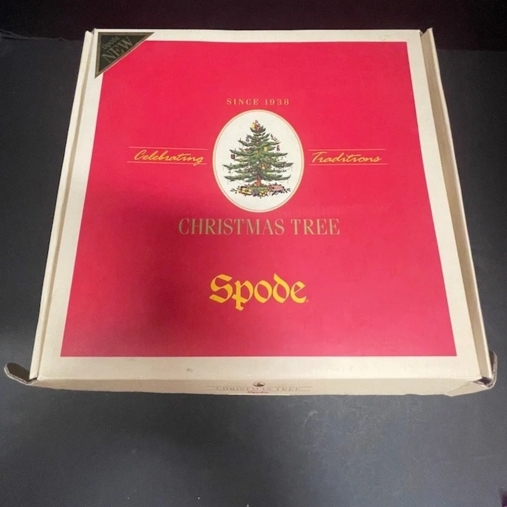 Vintage Spode Christmas Tree Deviled Egg Serving Platter / Dish - Boxed